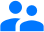 graphic icon: two person outlines